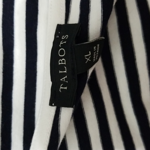 (XL) Talbots Striped Tank Classic Relaxed Fit Loungewear Casual Weekend Comfy - Picture 2 of 7
